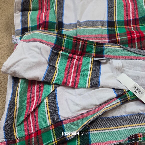 Lands' End 5 oz Flannel Duvet Cover Plaid KING - Picture 1 of 11